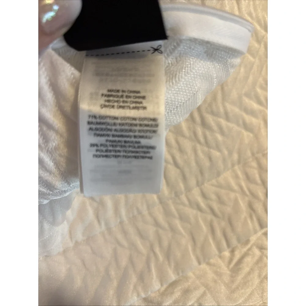 2 RARE‎ Ralph Lauren White Quilted Pillow bed Shams zip closure STANDARD size